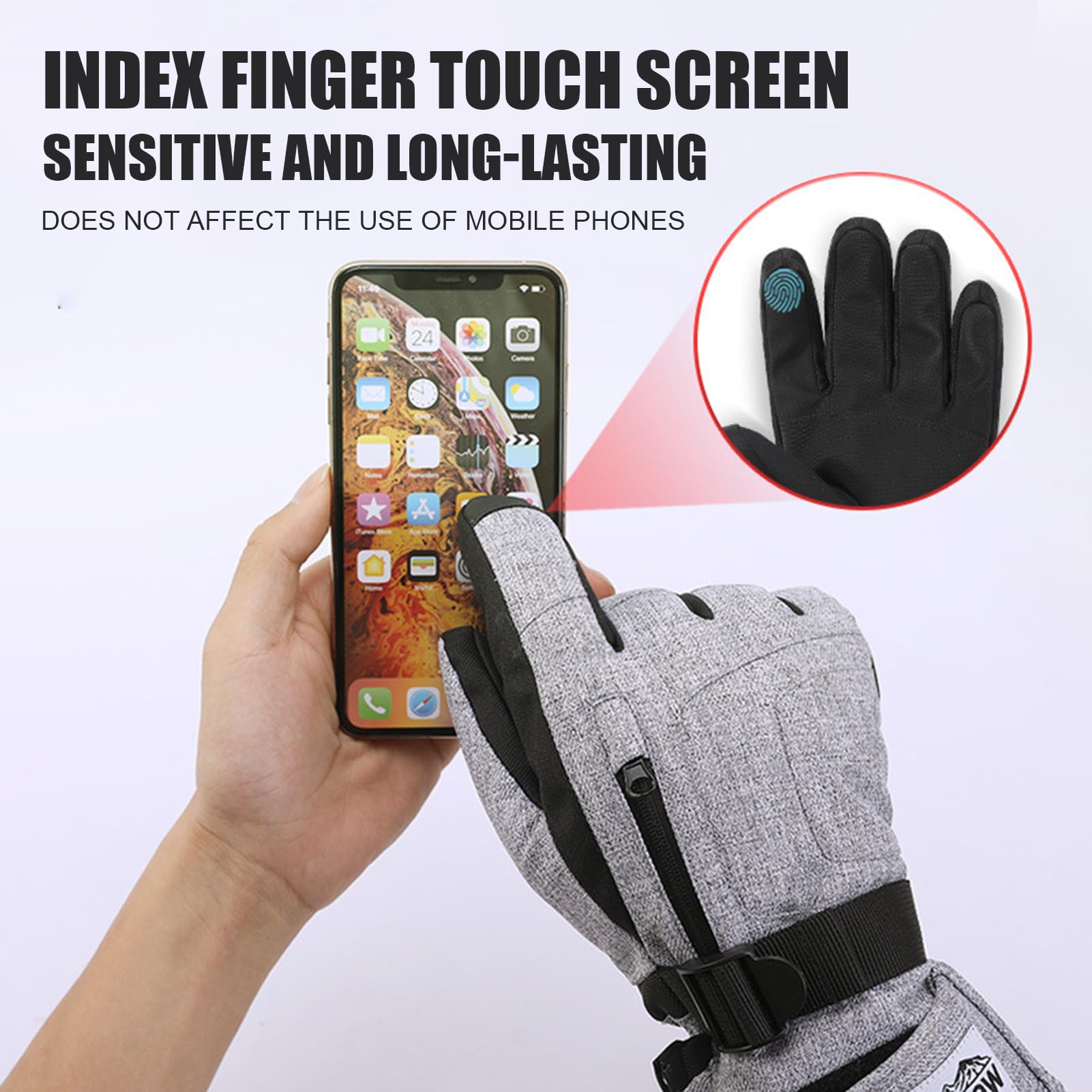 【未使用】暖房用手袋、電気自動車用暖房用手袋、暖房用タッチスクリーンスキー用手袋 ROCKBROS 電熱グローブ バッテリー非内蔵式 USB給電 防寒 電気